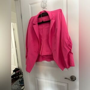 VENUS Bold Pink Blazer and short Set